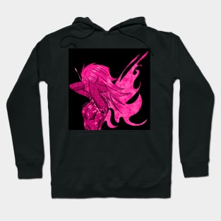 red rose crimson zentangle fairy girl in ecopop arts Hoodie